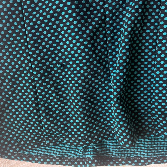 41 Hawthorn Black and Teal Spotted A-Line Scoop Neck Sleeveless Dress - Picture 8 of 14